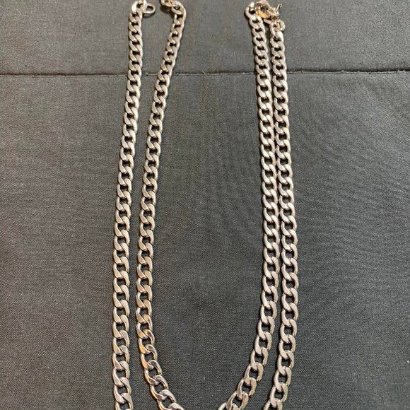 24 Inch Silver Tone Chain Unisex - Picture 2 of 3
